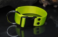 Halsband Nylon 4cm Neon-Gelb Zugentlastung