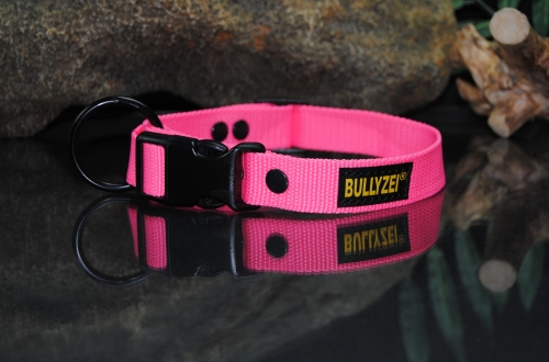 Halsband Nylon Neon-Pink 25mm